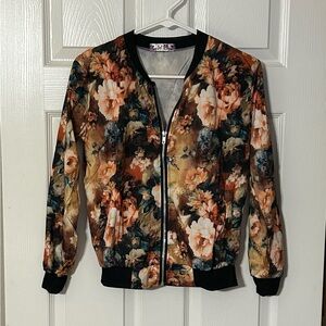 Floral Bomber Jacket